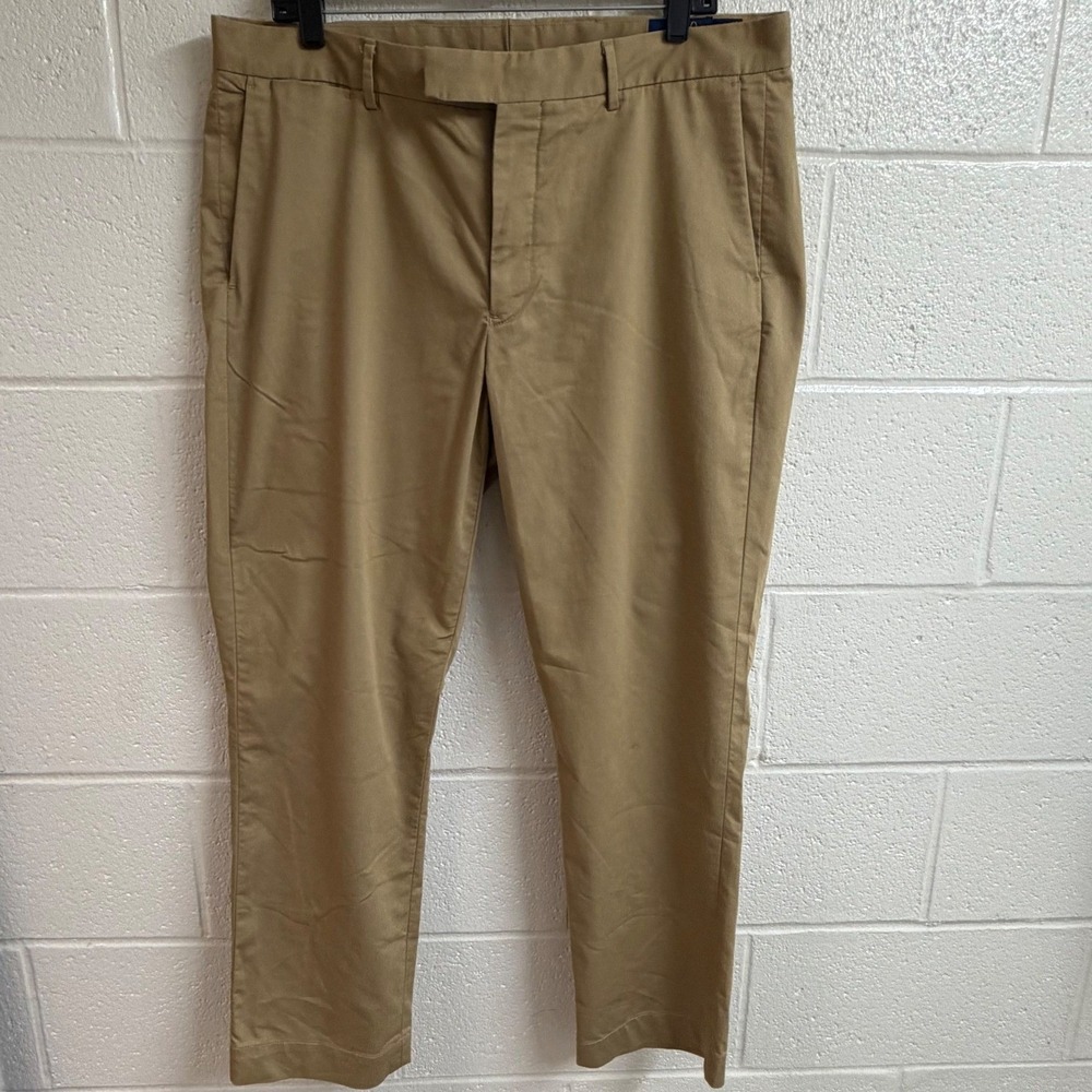 Polo Ralph Lauren Mens Stretch Straight Fit Chino Pants 36/30 Tan Khaki Stretch